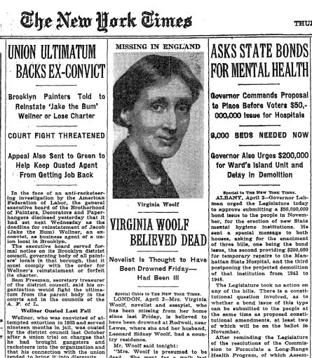 Virginia Woolf’s Suicide